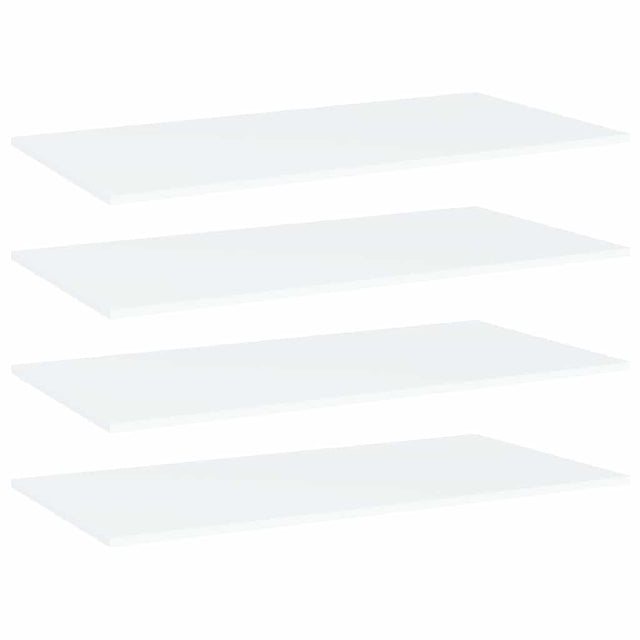 Vidaxl wandschappen 4 st 80x20x1,5 cm bewerkt hout wit