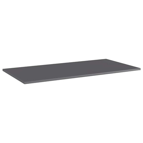 Vidaxl wandschappen 4 st 80x20x1,5 cm spaanplaat hoogglans grijs