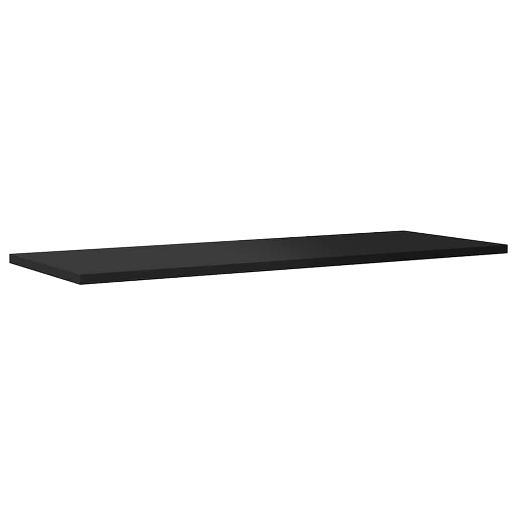 Vidaxl wandschappen 8 st 80x30x1,5 cm spaanplaat hoogglans zwart