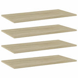 Vidaxl wandschappen 4 st 80x40x1,5 cm spaanplaat sonoma eikenkleurig