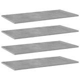 Vidaxl wandschappen 4 st 80x40x1,5 cm bewerkt hout betongrijs