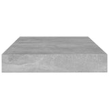 Vidaxl wandschappen 4 st 100x10x1,5 cm bewerkt hout betongrijs
