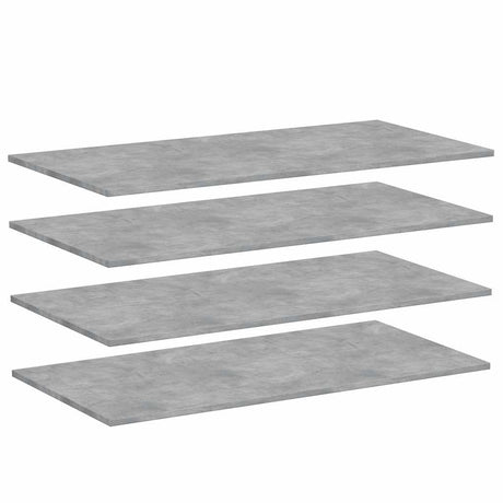 Vidaxl wandschappen 4 st 100x50x1,5 cm bewerkt hout betongrijs