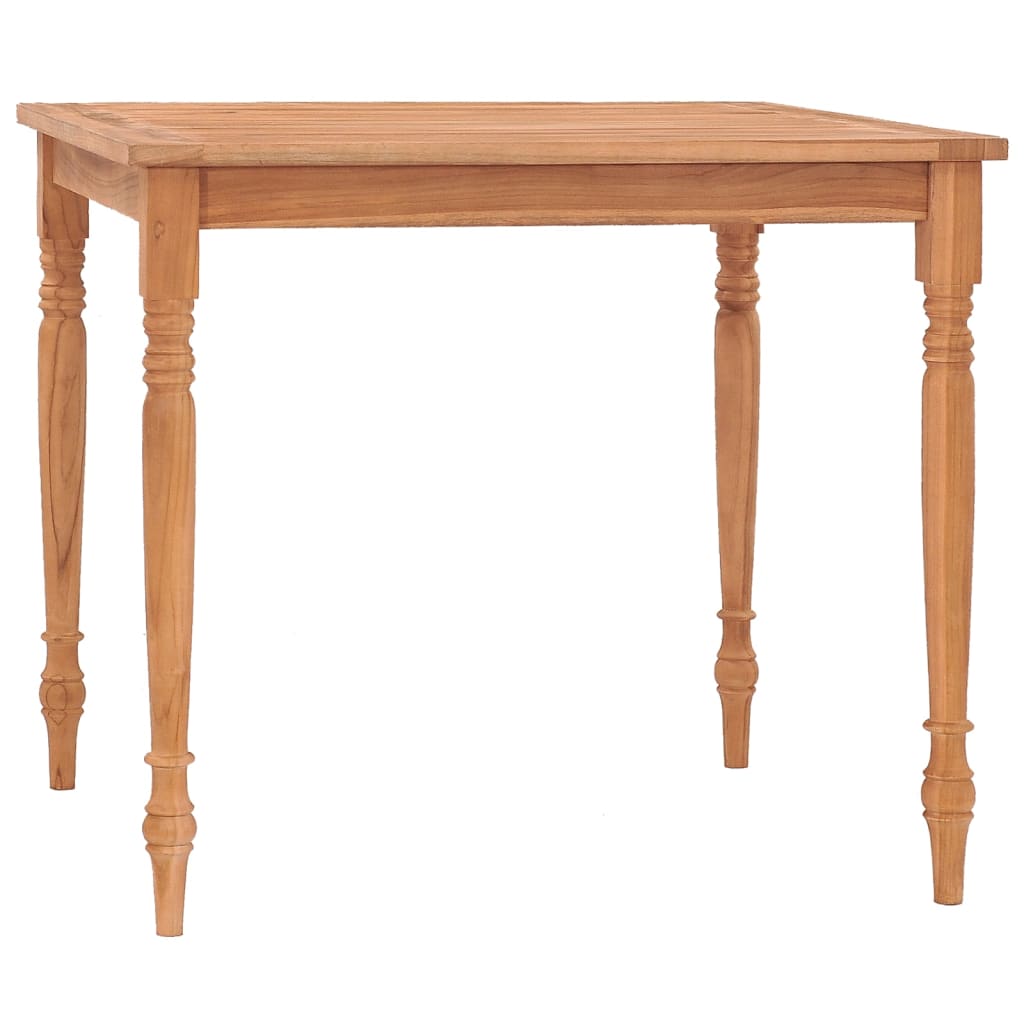 Vidaxl tafel batavia 85x85x75 cm massief teakhout