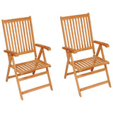 Vidaxl tuinstoelen 2 st met grijze kussens massief teakhout