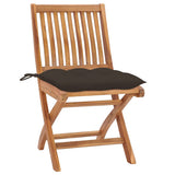 Vidaxl tuinstoelen 2 st met taupe kussens massief teakhout
