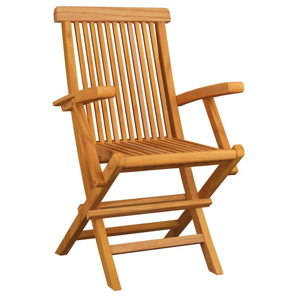 Vidaxl tuinstoelen 2 st met rood geruite kussens massief teakhout
