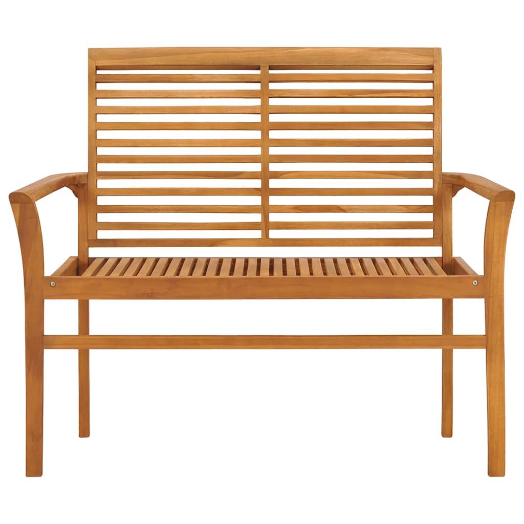 Vidaxl tuinbank met antracietkleurig kussen 112 cm massief teakhout