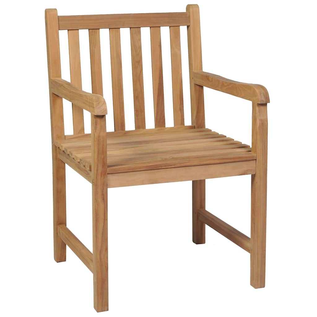 Vidaxl tuinstoelen 2 st met grijze kussens massief teakhout