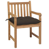 Vidaxl tuinstoelen 2 st met taupe kussens massief teakhout