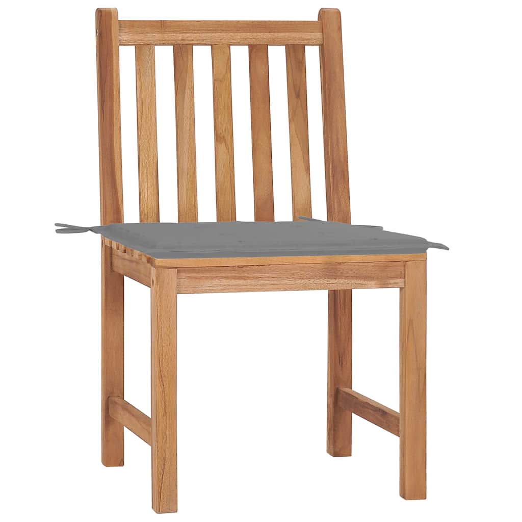 Vidaxl tuinstoelen 2 st met kussens massief teakhout