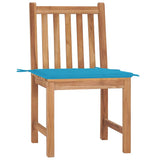 Vidaxl tuinstoelen 2 st met kussens massief teakhout