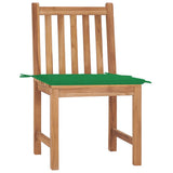 Vidaxl tuinstoelen 2 st met kussens massief teakhout