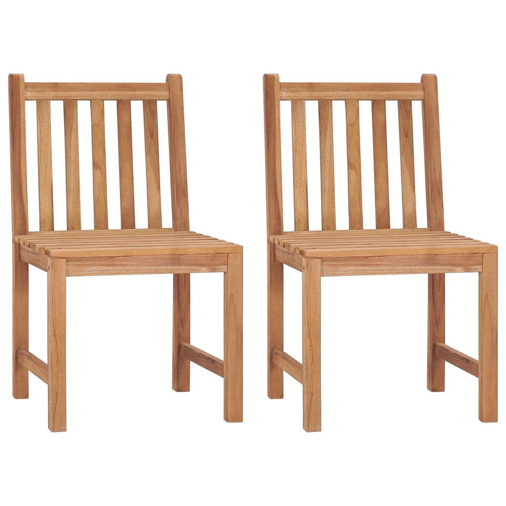 Vidaxl tuinstoelen 2 st met kussens massief teakhout