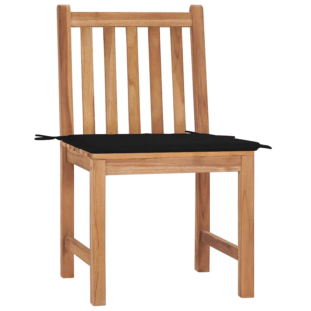 Vidaxl tuinstoelen 2 st met kussens massief teakhout