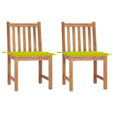 Vidaxl tuinstoelen 2 st met kussens massief teakhout