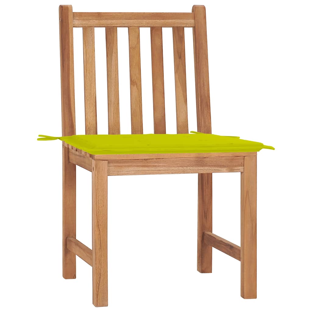 Vidaxl tuinstoelen 2 st met kussens massief teakhout