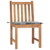 Vidaxl tuinstoelen 2 st met kussens massief teakhout