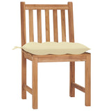 Vidaxl tuinstoelen 2 st met kussens massief teakhout