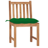 Vidaxl tuinstoelen 2 st met kussens massief teakhout