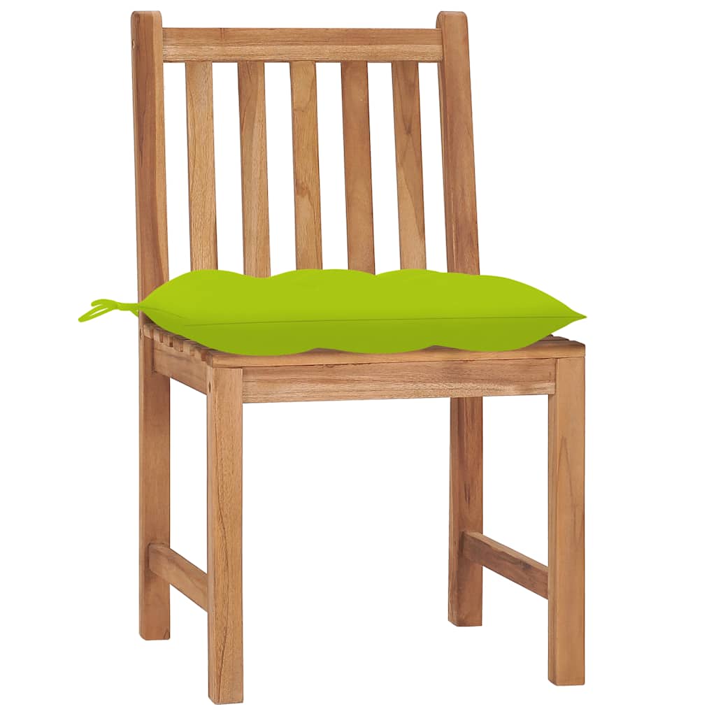 Vidaxl tuinstoelen 2 st met kussens massief teakhout