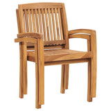 Vidaxl tuinstoelen 2 st met grijze kussens massief teakhout