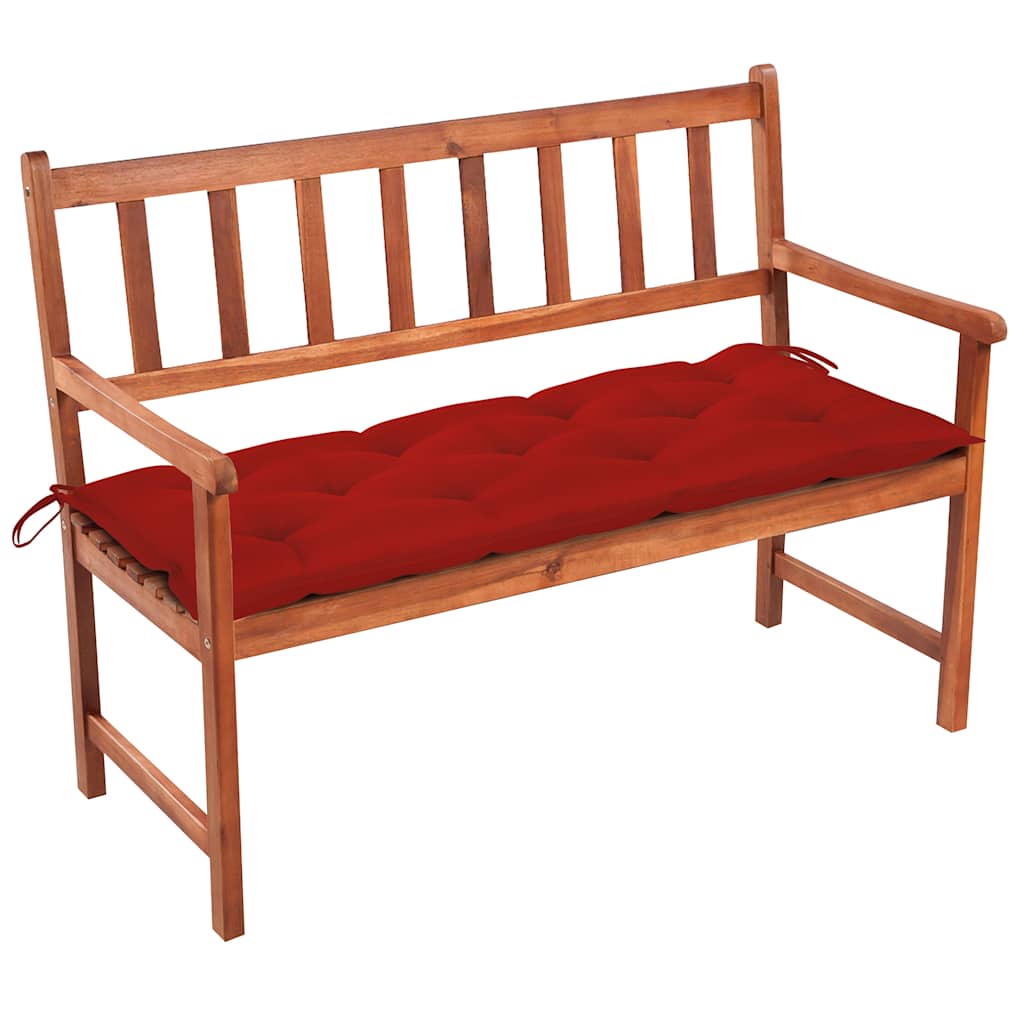 Vidaxl tuinbank met kussen 120 cm massief acaciahout