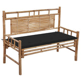 Vidaxl tuinbank met kussen 120 cm bamboe