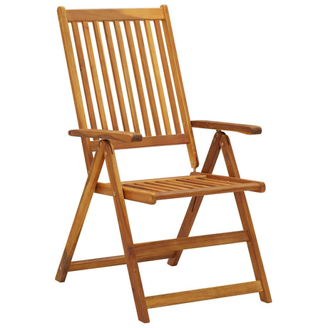 Vidaxl inklapbare stoelen 3 st met kussens massief acaciahout