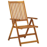 Vidaxl inklapbare stoelen 3 st met kussens massief acaciahout
