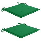 Vidaxl set van 2 klapstoelen met kussens, gemaakt van massief acaciahout.