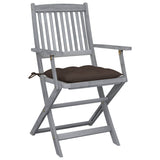 Vidaxl tuinstoelen 4 st inklapbaar met kussens massief acaciahout