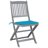 Vidaxl tuinstoelen 4 st inklapbaar met kussens massief acaciahout