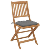 Vidaxl tuinstoelen 4 st inklapbaar met kussens massief acaciahout