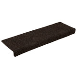 Vidaxl stair mats 15 st 65x21x4 cm needle felt brown