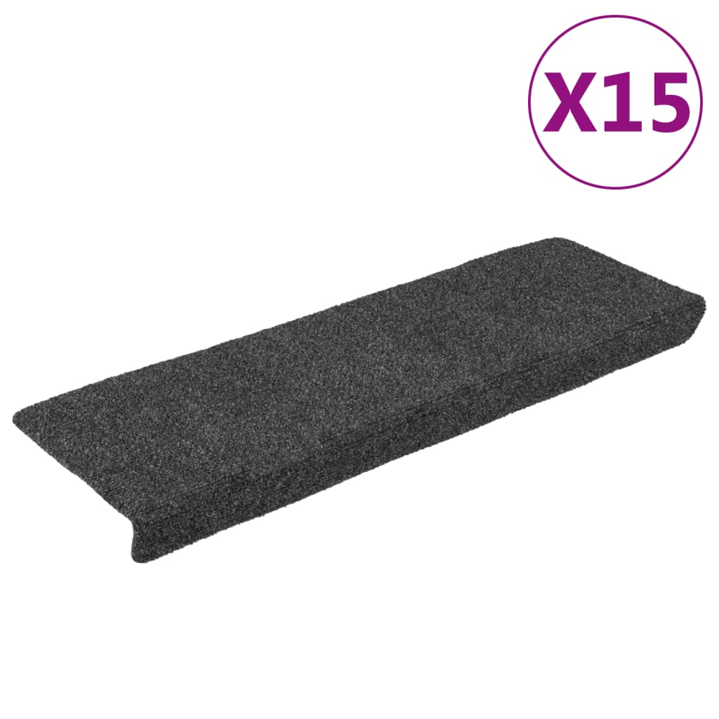 Vidaxl trapmatten 5 st 65x21x4 cm naaldvilt antracietkleurig