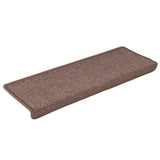 Vidaxl stair mats 15 st 65x21x4 cm brown