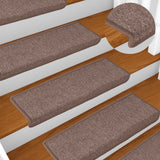 Vidaxl stair mats 15 st 65x21x4 cm brown