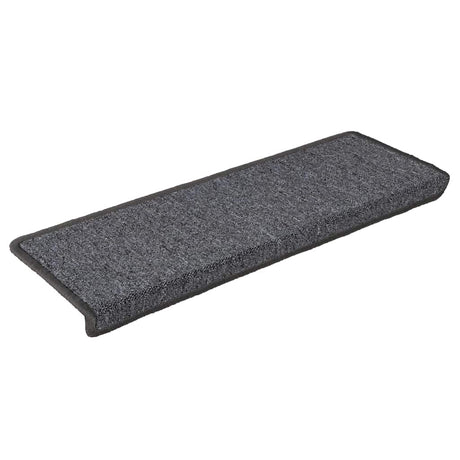 Vidaxl trapmatten 15 st 65x21x4 cm donkergrijs rechthoekige rand