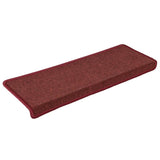 Esteras de escalera de Vidaxl 15 st 65x21x4 cm mate rojo