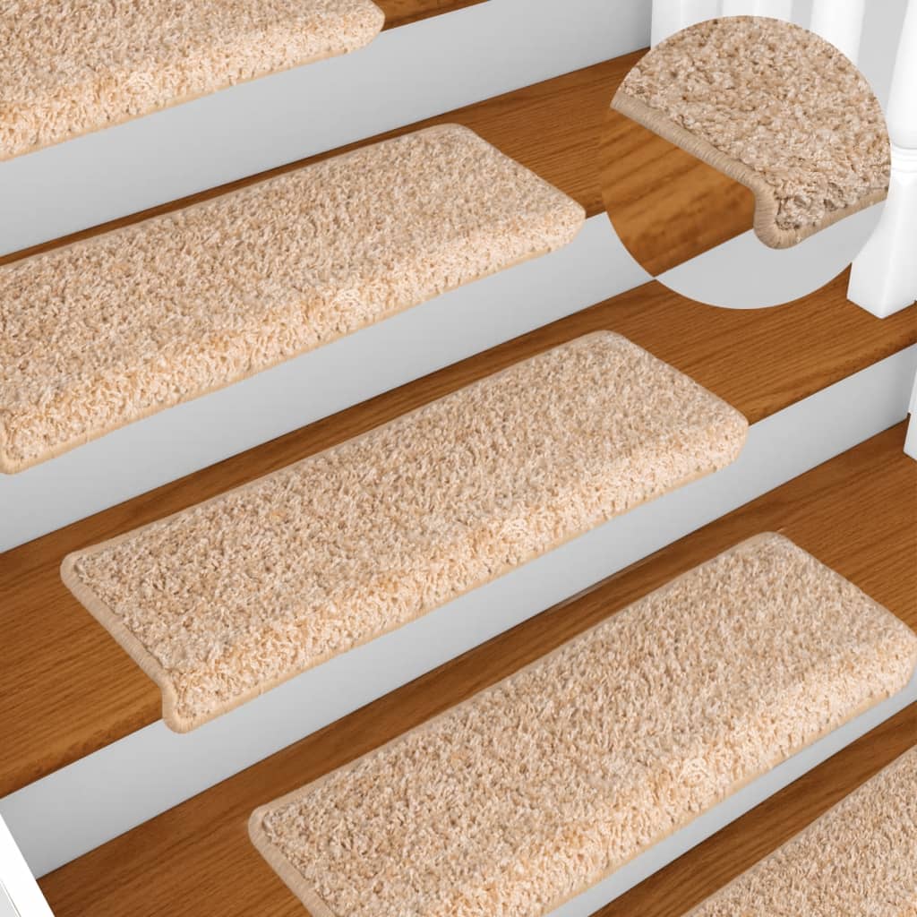 Vidaxl stair mats 15 st 65x21x4 cm gold colored