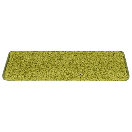 Vidaxl trapmatten 15 st 65x21x4 cm groen rechthoekige rand