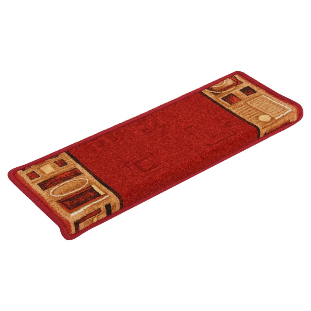 Vidaxl tappetini per autoadesivo 15 st 65x21x4 cm rosso