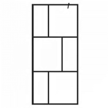 Vidaxl inloopdouchewand 90x195 cm gehard glas zwart