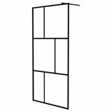 Vidaxl inloopdouchewand 100x195 cm gehard glas zwart