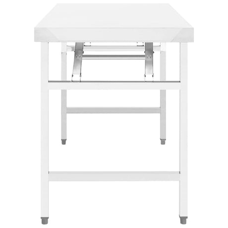 Vidaxl keukenwerktafel inklapbaar 100x60x80 cm roestvrij staal