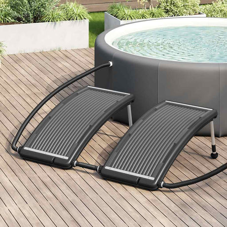 Vidaxl zwembadverwarmingspaneel solar 2 st gebogen 110x65 cm