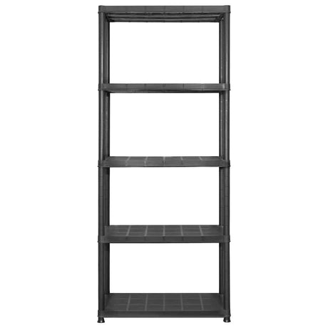 Vidaxl opbergrek 5-laags 213x38x170 cm kunststof zwart
