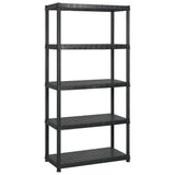 VidaXL Opbergrek 5-laags 340x40x185 cm kunststof zwart