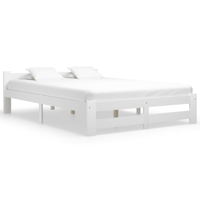 Vidaxl bedframe massief grenenhout wit 120x200 cm